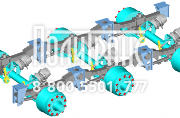 Подвеска односкатная 3*9т низкая рессорная Политранс(ТСП)/HJBridge 163.30-2900002-FN00